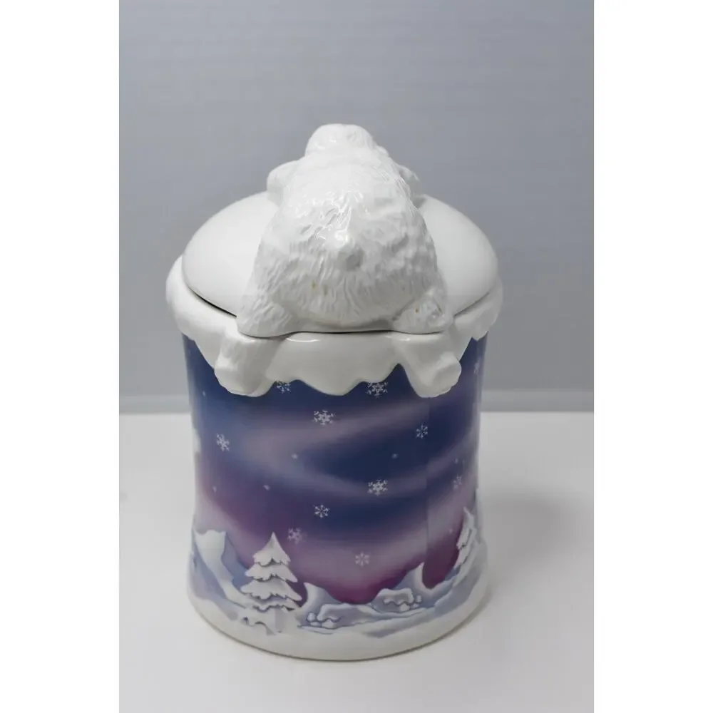 COLLECTIBLE LIMITED EDITION COCA COLA ARCTIC WINTER POLAR BEAR COOKIE JAR